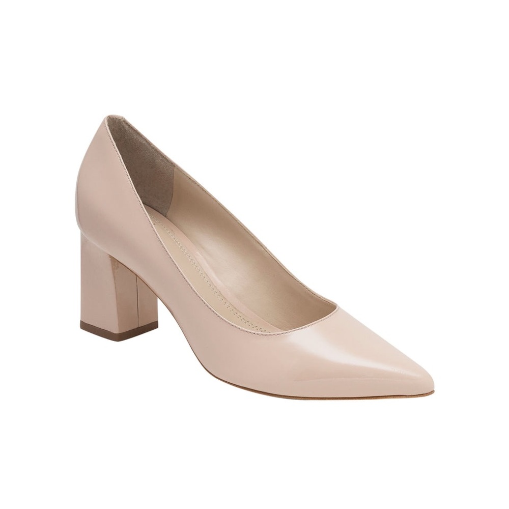 ZALA BLOCK HEEL POINTY TOE PUMP